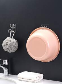 1 pieza Estante de almacenaje montado en la pared de acero inoxidable - Plateado - Ver 8