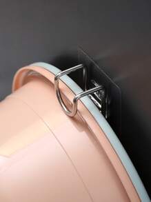 1 pieza Estante de almacenaje montado en la pared de acero inoxidable - Plateado - Ver 4