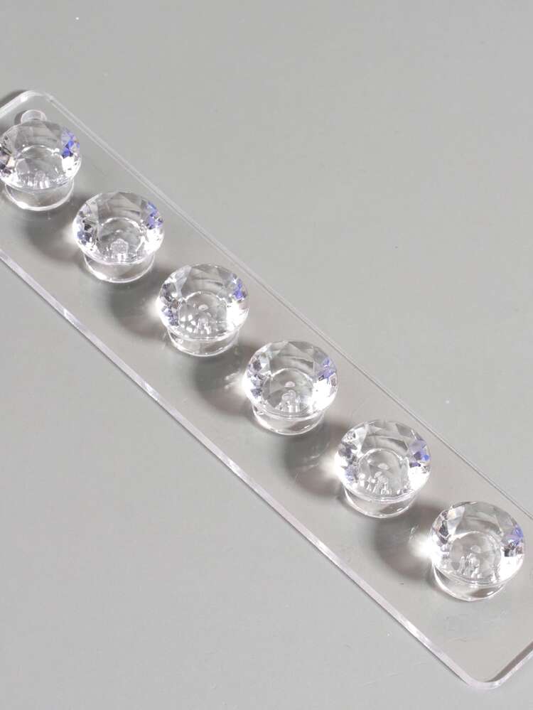 1pc Wall Mounted Jewelry Storage Rack - Clear - View 4