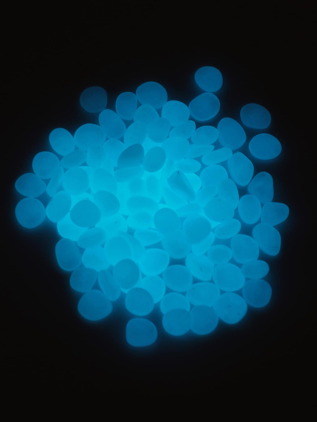 100入組夜光石設計花園裝飾工藝品，適用於庭院花盆迷你石花園裝飾品