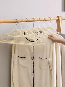 10pcs Solid Color Clothes Hanger - Beige - View 2