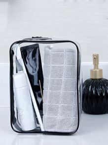 1pc Pu Travel Toiletry Bag - Multicolor - View 6