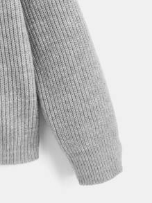 Boys Drop Shoulder Cardigan - Grey - View 4