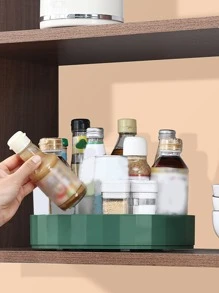 1pc Rotatable Random Color Spice Rack,Kitchen Living Room Rotatable Placement Rack, Kitchen Storage Rack, Salt, Sauce And Vinegar Countertop Storage Rack - Multicolor - View 2