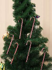 5入組聖誕拐杖設計裝飾工藝 - 紅白色 - 查看 4