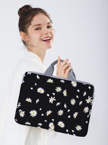 Daisy Print Laptop Bag - Multicolor - View 2