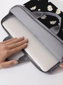 Daisy Print Laptop Bag - Multicolor - View 4
