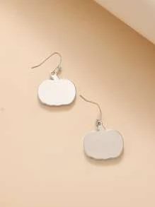 Halloween Pumpkin Decor Drop Earrings - Orange - View 3