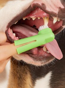 3 cái Bàn chải đánh răng thú cưng màu ngẫu nhiên cho chó và mèo để làm sạch răng - Nhiều màu - Xem 2