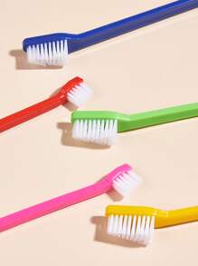 3入組隨機色寵物牙刷適用於狗狗和貓適用於牙清潔 - 彩色 - 查看 3