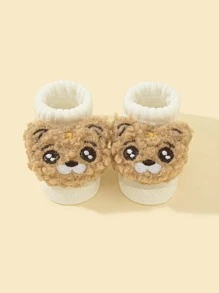 Bebé 1 par Calcetines tigre de dibujos animados - Blanco - Ver 1