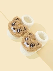 Bebé 1 par Calcetines tigre de dibujos animados - Blanco - Ver 2