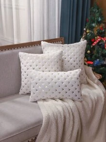 1pc Metallic Deer Print Cushion Cover Without Filler - Multicolor - View 1