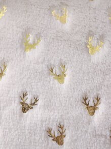 1pc Metallic Deer Print Cushion Cover Without Filler - Multicolor - View 4