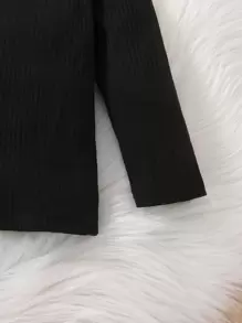 Young Girl Ruffle Trim Tee & Bow Front Corduroy Skirt