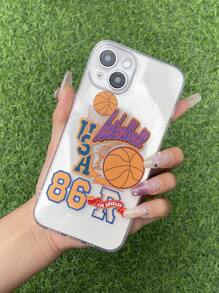 籃球圖案透明手機殼 - 彩色 - 查看 1