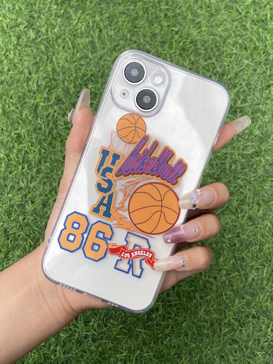 籃球圖案透明手機殼 - 彩色 - 查看 1