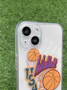 籃球圖案透明手機殼 - 彩色 - 查看 3
