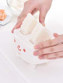 2 piezas Molde de sushi con estampado de dibujos animados - Blanco - Ver 2