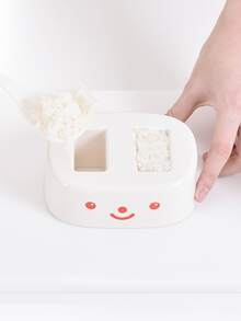 2 piezas Molde de sushi con estampado de dibujos animados - Blanco - Ver 6