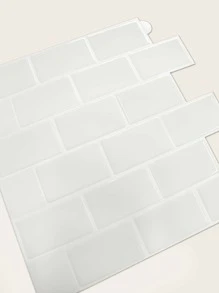 1入組3D瓷磚設計防水廚房貼紙 - 白色 - 查看 8