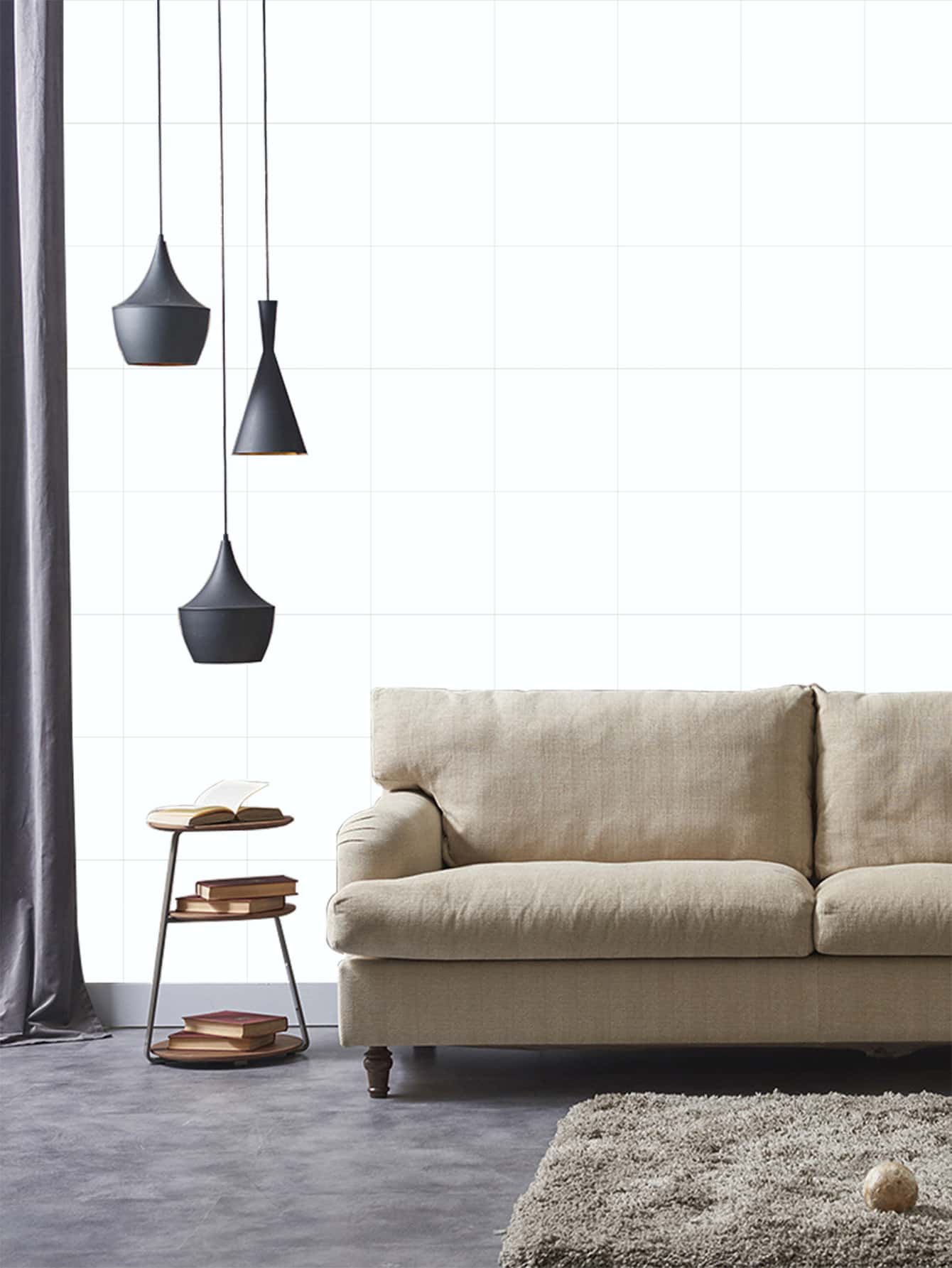 10入組素色牆紙 - 白色 - 查看 1