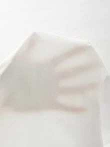 Seusyu Chevron Fringe Trim Shirt,Long Sleeve Tops - White - View 6