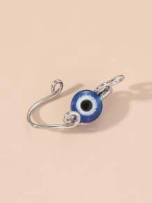 1pc Evil Eye Decor Nose Cuff Unisex Fashion Punk Body Piercing Jewelry Copper Jewelry - Multicolor - View 2