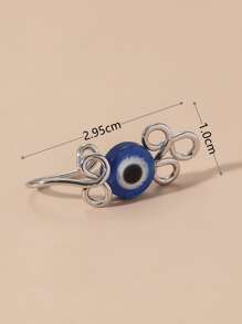 1pc Evil Eye Decor Nose Cuff Unisex Fashion Punk Body Piercing Jewelry Copper Jewelry - Multicolor - View 4