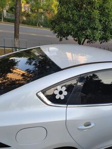 1入組花朵圖案汽車貼紙 - 白色 - 查看 5