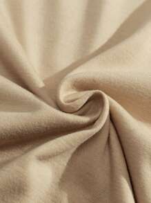 Manfinity Homme 男士卡通圖案T恤 - 卡其色 - 查看 3