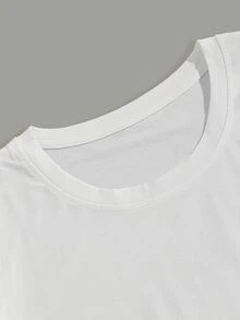 Manfinity Homme Hombres Camiseta con estampado floral - Blanco - Ver 5