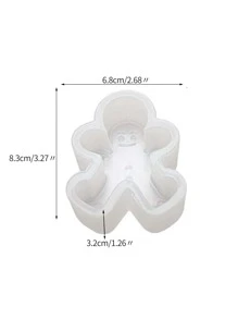 1入組聖誕薑餅人設計DIY蠟燭模具 - 白色 - 查看 3