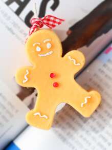 1pc Christmas Gingerbread Man Design DIY Candle Mold - Pink - View 6