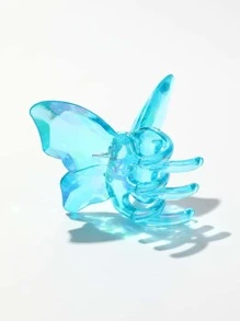 Butterfly Design Hair Claw - Blue - View 2
