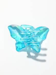 Butterfly Design Hair Claw - Blue - View 6