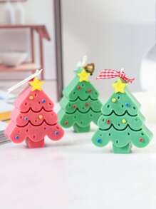 1pc Christmas Tree Shaped DIY Silicone Mold - White - View 1
