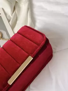 防水、輕便、商務休閒極簡主義鏈條方形包,適合少女、女性、大學生、新手和白領人士使用,絕佳搭配聚會、婚禮、舞會,晚餐/宴會,與穿搭完美搭配,適合裙子、婚紗、女性正式裝、晚禮服、生日禮服 - 紅色 - 查看 7