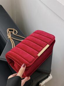 防水、輕便、商務休閒極簡主義鏈條方形包,適合少女、女性、大學生、新手和白領人士使用,絕佳搭配聚會、婚禮、舞會,晚餐/宴會,與穿搭完美搭配,適合裙子、婚紗、女性正式裝、晚禮服、生日禮服 - 紅色 - 查看 6