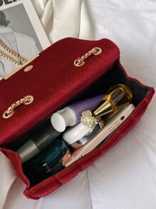 防水、輕便、商務休閒極簡主義鏈條方形包,適合少女、女性、大學生、新手和白領人士使用,絕佳搭配聚會、婚禮、舞會,晚餐/宴會,與穿搭完美搭配,適合裙子、婚紗、女性正式裝、晚禮服、生日禮服 - 紅色 - 查看 5