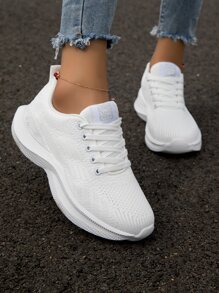 Của phụ nữ Giày Chạy bộ , Trắng , Đường bộ  chạy , Chữ cái Hình dán Trang trí , Lace-up , Mặt trước Dây buộc - trắng - Xem 5