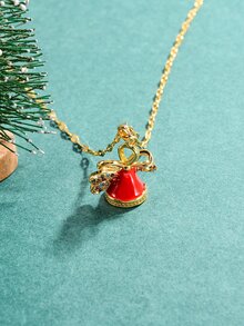 3 piezas Set joya Navidad con diseño de diamante de imitación - Multicolor - Ver 2