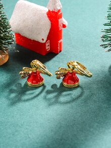 3 piezas Set joya Navidad con diseño de diamante de imitación - Multicolor - Ver 5