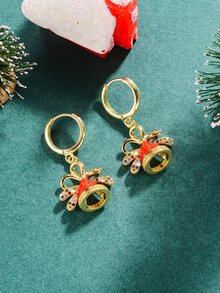 3 piezas Set joya Navidad con diseño de diamante de imitación - Multicolor - Ver 6