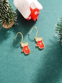 3 piezas Navidad Set joya Guante & diamante de imitación - Multicolor - Ver 2