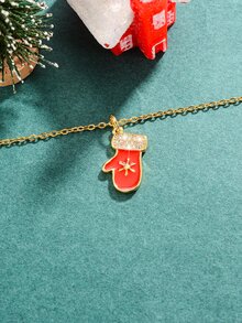 3 piezas Navidad Set joya Guante & diamante de imitación - Multicolor - Ver 4