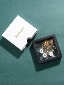 3 piezas Set joya Navidad con diseño de diamante de imitación Papá Noel - Multicolor - Ver 3