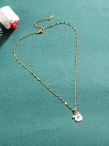 3 piezas Set joya Navidad con diseño de diamante de imitación Papá Noel - Multicolor - Ver 6