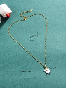 3 piezas Set joya Navidad con diseño de diamante de imitación Papá Noel - Multicolor - Ver 8