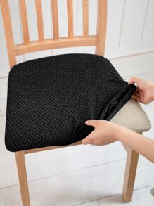 1pc Rắn màu Ghế trượt - màu đen - Xem 1